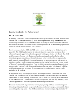 Learning Style Profile: Are We Interference? Dr. Patrick J. Rydell In