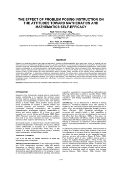 the effect of problem posing instruction on the attitudes toward