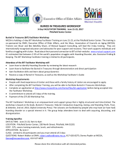Buried in Treasures 3-Day Facilitator`s Training | June 21