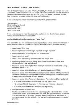 Flintshire Concessionary Bus Passes
