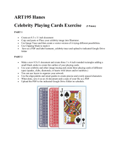 ART195 Hanes Celebrity Playing Cards Exercise
