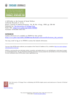 A Difficulty in the Concept of Social Welfare