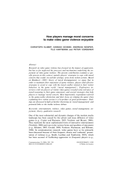 How players manage moral concerns to make video game violence