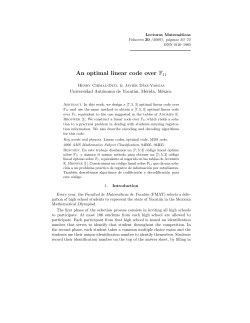 An optimal linear code over F11