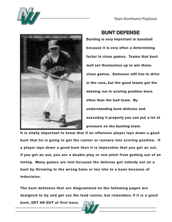 Bunt Defenses - PRO SERIES BASEBALL &bull; Training