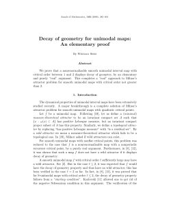 Decay of geometry for unimodal maps: An elementary proof