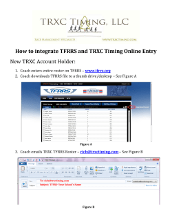 How to integrate TFRRS and TRXC Timing Online Entry New TRXC