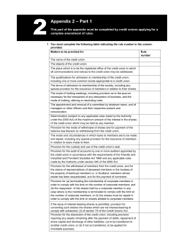 Mutual Societies Application Form - Amendment of Rules