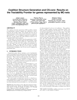 Coalition Structure Generation and CS-core: Results