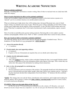 Writing Academic Nonfiction with math example at