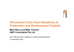 Discounted Cash Flow Valuations of Production and Development
