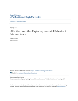 Affective Empathy: Exploring Prosocial Behavior in Neuroscience