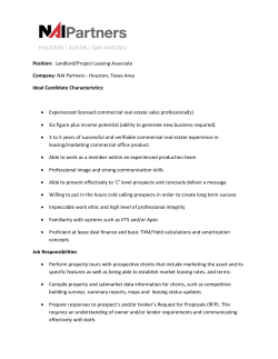 Senior Office Project Leasing Agents