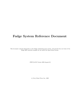 Fudge System Reference Document