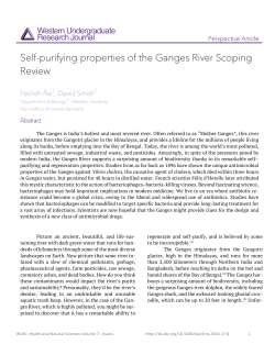the amazing self-purifying properties of the Ganges River.