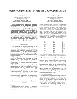 Genetic Algorithms for Parallel Code Optimization