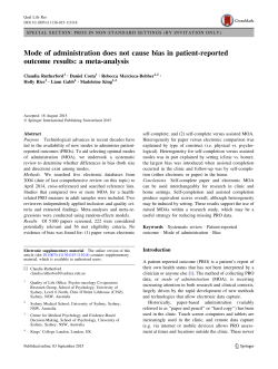 Mode of administration does not cause bias in patient