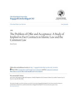 The Problem of Offer and Acceptance