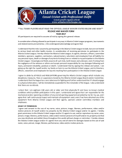 all teams players must read the official league waiver stated below