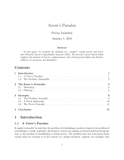 Arrow`s Paradox - University of Chicago Math