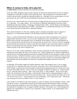 MSBA Lets Play Fair Response