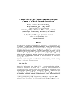 A Field Trial to Elicit Individual Preferences in