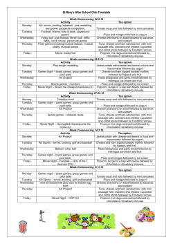 Timetable 22.2.16 to 24.3.16