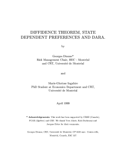 DIFFIDENCE THEOREM, STATE DEPENDENT PREFERENCES