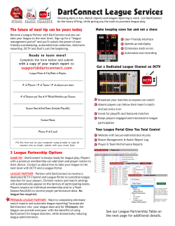 DartConnect League Services