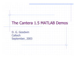 The Cantera 1.5 MATLAB Demos