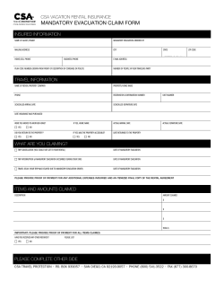 mandatory evacuation claim form