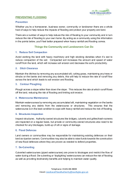 Preventing Flooding - South Gloucestershire Council