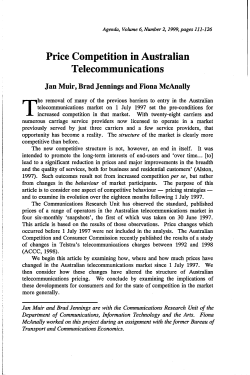 Price Competition in Australian - ANU Press