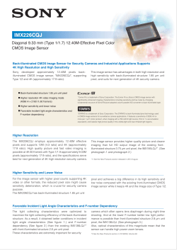 Image Sensor for Industry | Sony Semiconductor Solutions Corporation