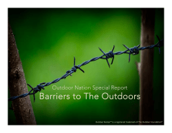 Barriers to The Outdoors
