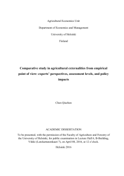 Comparative study in agricultural externalities from empirical