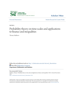 Probability theory on time scales and applications