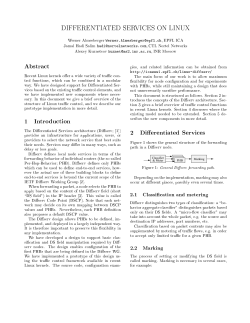 DIFFERENTIATED SERVICES ON LINUX - Infoscience