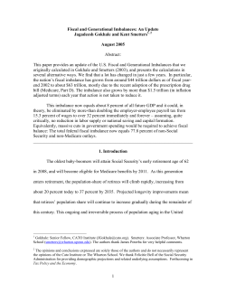 An Update Jagadeesh Gokhale and Kent Smetters August 2005