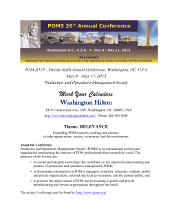 POMS 26th Annual Conference May 8