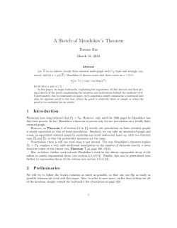 A Sketch of Menshikov`s Theorem
