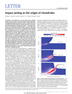 Impact jetting as the origin of chondrules