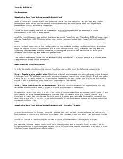 Creating Realtime Animation in Powerpoint