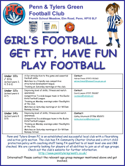 GIRL`S FOOTBALL GET FIT, HAVE FUN PLAY FOOTBALL