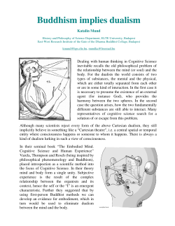 Buddhism implies dualism