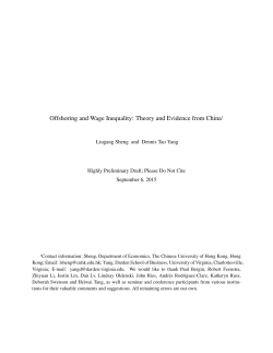 Offshoring and Wage Inequality: Theory and Evidence from China&dagger;