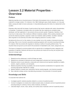 Lesson 2.2 Material Properties