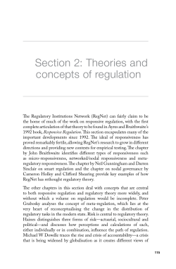 Section 2: Theories and concepts of regulation - ANU Press