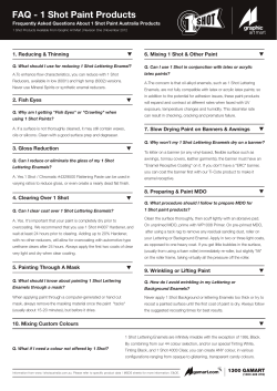 GAM One Shot FAQ - Graphic Art Mart