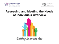 Care and support planning The plan